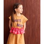 ワンピース フレンチスリーブ前後プリントワンピース キッズ 子供服 女の子