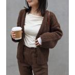 「TRICOTS JEAN MARC」 ニットカーディガン FREE ブラウン レディース