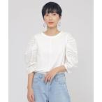 tシャツ 「ウォッシャブル」パンチングゼブラコンビカットソー レディース