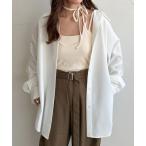 ブラウス シャツ 「apres jour clair」コクーンスリーブラメストライプシャツ レディース