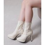 「LIPSERVICE」 ショートブーツ L アイボリー レディース