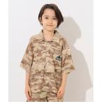 ブラウス シャツ マーブル迷彩シャツ キッズ 子供服 男の子