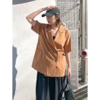 ブラウス シャツ ハーフスリーブシャツジャケット レディース