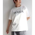 tシャツ 「anyfee/プラスサイズ」ロゴプリント半袖Tシャツ「選べるデザイン」 レディース