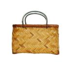 かごバッグ カゴバッグ 竹製 市場かご よこ型S ナチュラル 横長