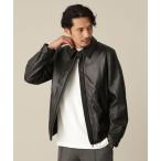 「NANO universe」 レザーブルゾン L ブラック メンズ