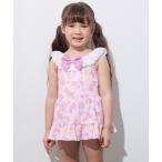 水着 花柄×レース ワンピース水着 キッズ 子供 女の子