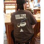 tシャツ 限定展開 GOODTOWN DOUGHNUTS×FREAK'S STORE 別注 ビッグシルエット バックプリント Tシャツ メンズ レディ