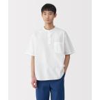 シャツ 紳士 涼感ヘンリーネック半袖布帛Tシャツ メンズ レディース