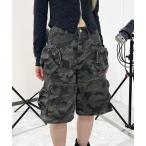 カーゴパンツ カモフラマルチカーゴハーフパンツ レディース メンズ