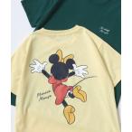 tシャツ 2025SS Disney/ディズニー ミッキー/ミニー/ドナルド/デイジー フロント バックプリント 半袖Tシャツ レディース