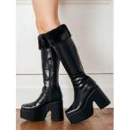 「Darich」 ロングブーツ M ブラック レディース