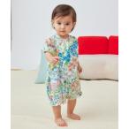 ベビー服 ロンパース 「ベビー」こもれびのお庭プリント半袖カバーオール