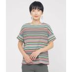 tシャツ 「ウォッシャブル」マルチボーダーカットソー レディース