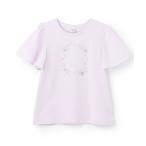tシャツ 「人気商品再入荷」「直営店で取り扱い無し」シェル刺しゅうフレアスリーブTシャツ キッズ 子供服 女の子