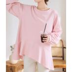 tシャツ 裾切り替えフレアロンT レディース