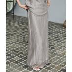 スカート ビンテージサテンレースヘムスカート/セットアップ可能