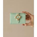 財布 「HASHIBAMI」フラワーバックル ミニウォレット レディース