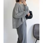 ニット セーター 「NOAHL」フィッシュテールメッシュニットトップス レディース