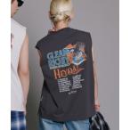 tシャツ 2025SS POWER TO THE PEOPLE/パワートゥザピープル ヴィンテージ古着ライク フロント バックプリント ノースリーブT