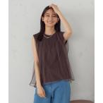 tシャツ チュール ノースリーブカットソー レディース