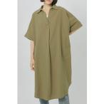 ショッピングワンピース 夏 レディース シャツワンピース シャツワンピース レディース 夏 春 五分袖 シャツ カジュアル ワンピース ミドル丈 春夏 スキッパーシャツ 綿100% コットン