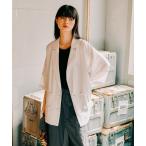 ジャケット テーラードジャケット 「MODE NORM CORE」ジョーゼットルーズジャケット レディース