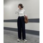 チノパン ベルト付きコットンタックパンツ(chiica select) / サイズ展開あり トラウザー チノパン テーパード スラックス フォーマル
