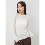 ショッピング09 tシャツ コットン100％クルーネックシアーロンT レディース