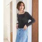 tシャツ 「セットアップ対応」フロッキーベロアボートネックトップス レディース