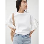tシャツ スリーブデザインカットドッキングトップス レディース