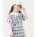 ブラウス シャツ ドッキング チェックシャツ キッズ 子供服 女の子
