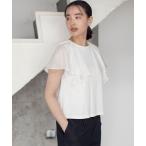 tシャツ コットンポンチケープライク ブラウス レディース