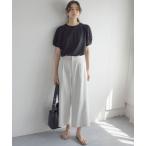 パンツ リネンレーヨンワイド パンツ レディース