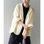 ジャケット テーラードジャケット シアー コットンボイル テーラードシャツ レディース