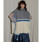 [MAISON SPECIAL] вязаный пончо FREE серый женский 