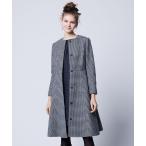 ショッピング古着 「TOCCA」 ノーカラーコート 6 ブラック レディース