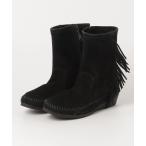 ショッピングMINNETONKA 「Minnetonka」 フリンジブーツ US6 ブラック レディース