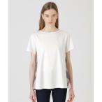 tシャツ コンパクトピマスムースサイドチェックカットソー レディース