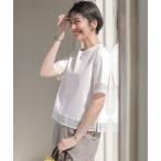 tシャツ 「洗える」スムースジャージー レース カットソー レディース