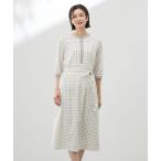 ワンピース 「洗える」ジオメトリックプリント ワンピース