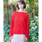 ショッピングリネン ニット セーター 「洗える/薄手/清涼感」リネンブレンドプルオーバー レディース