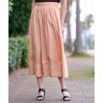 ショッピングミモレ丈 スカート 「洗える／ふんわり軽やか」フレンチリネンタックギャザースカート