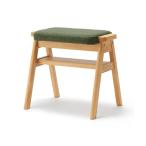家具 再生ポリエステル混 木製スタッキングスツール グリーン 幅49.3×奥行37×高さ44cm
