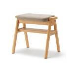 家具 再生ポリエステル混 木製スタッキングスツール ライトブラウン 幅49.3×奥行37×高さ44cm