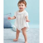 パジャマ 「販路限定」「BABY」リトルフラワー柄ガーゼロンパース キッズ 子供