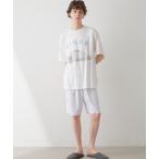 パジャマ 「HOMME」「接触冷感」あざらし柄ハーフパンツ メンズ