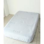 ベッド 寝具 「Sleep」接触冷感ロゴキルト ボックス敷きパッド (ダブル)