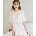 パジャマ ルームウェア 「接触冷感」あざらしワンポイントTシャツ レディース