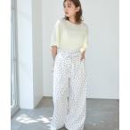 パジャマ ルームウェア ガーゼライクロングパンツ レディース